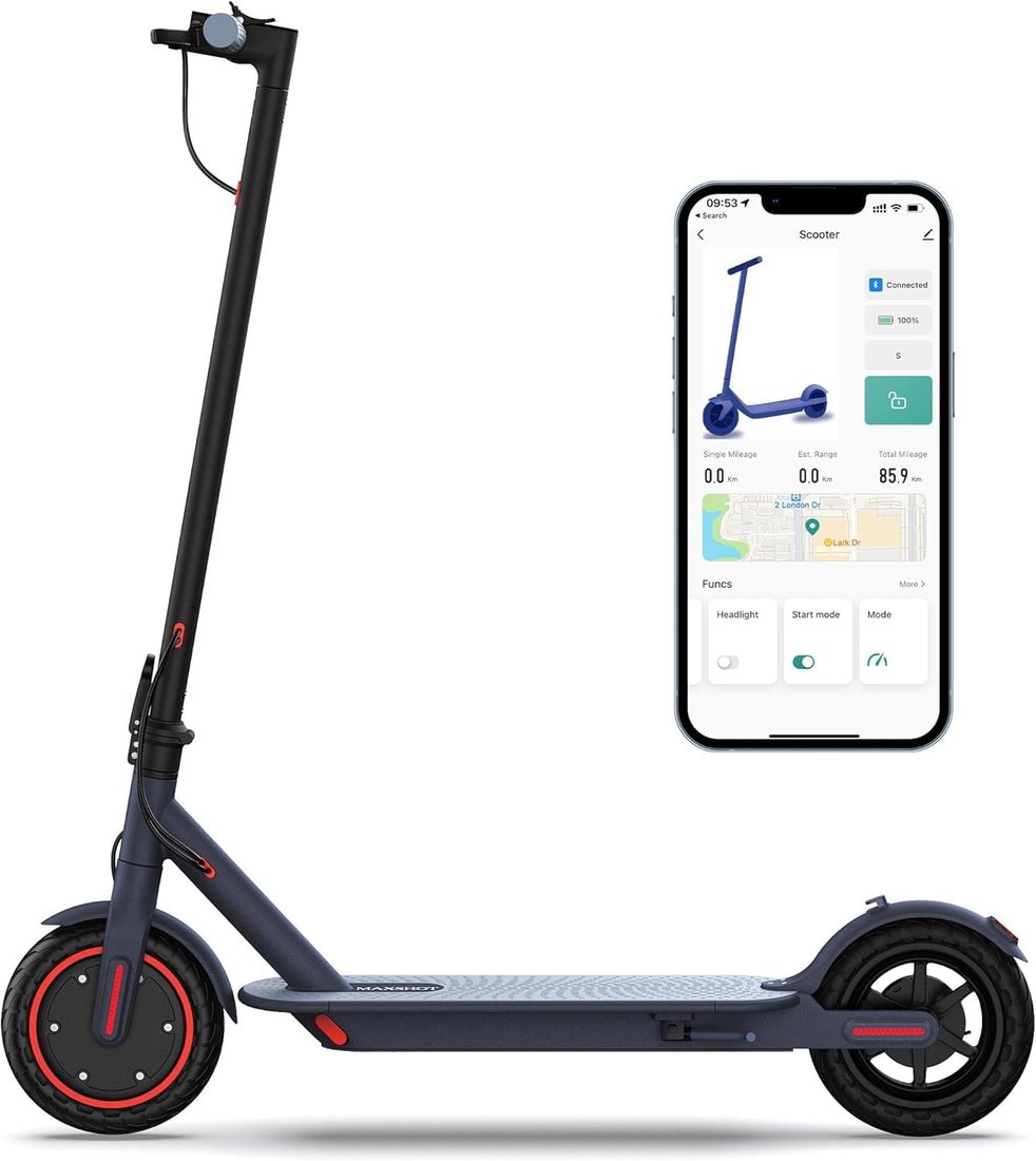 MAXSHOT V1 Electric Scooter — Black/Red
