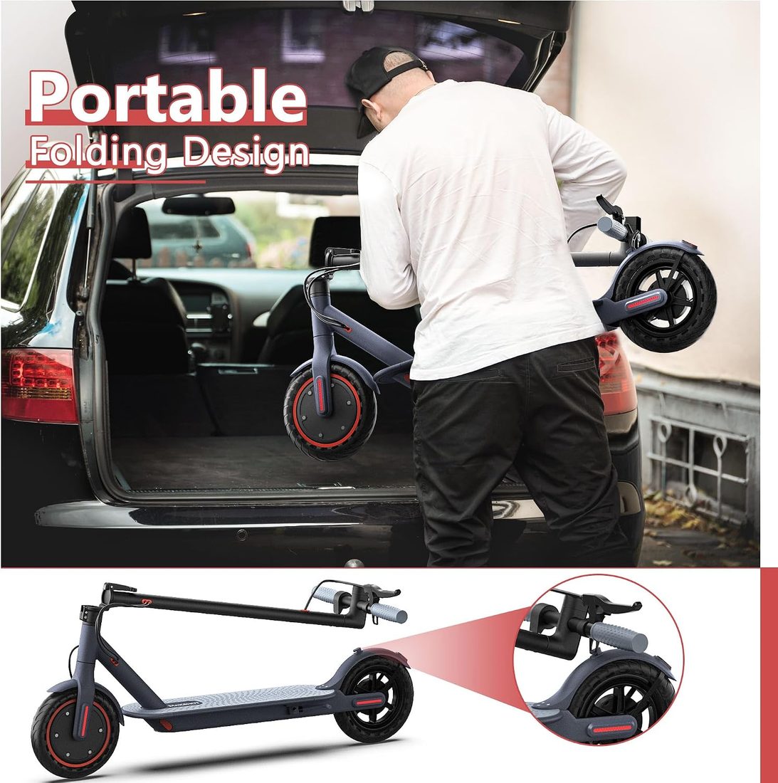 MAXSHOT V1 Electric Scooter — Gray photo 5