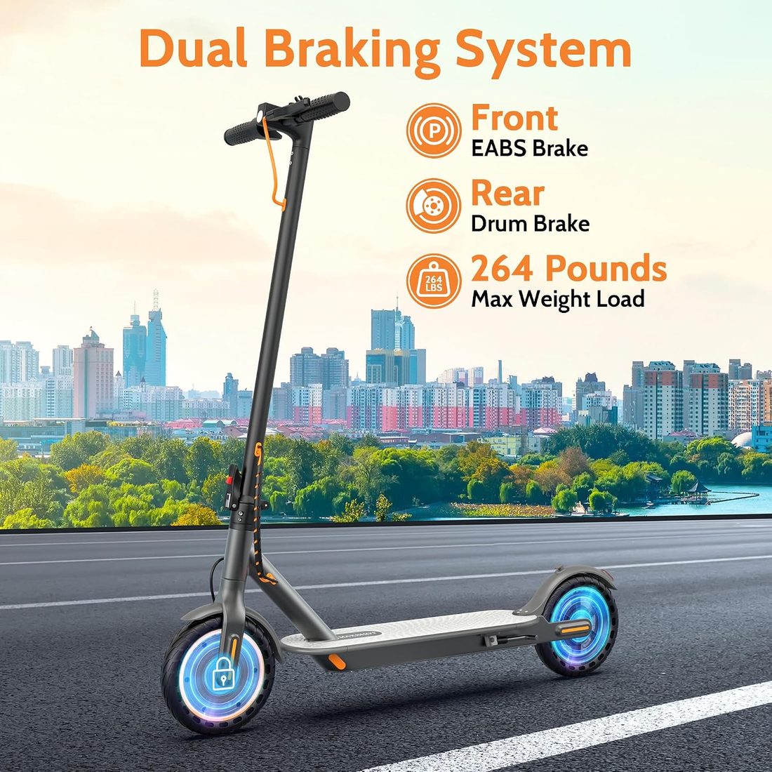MAXSHOT V1 Electric Scooter — Gray/Orange photo 5