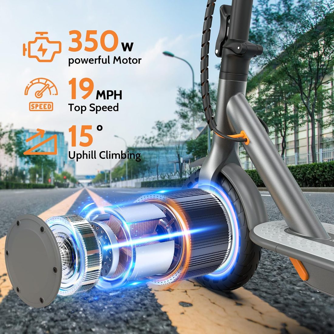 MAXSHOT V1 Electric Scooter — Orange Edition photo 4