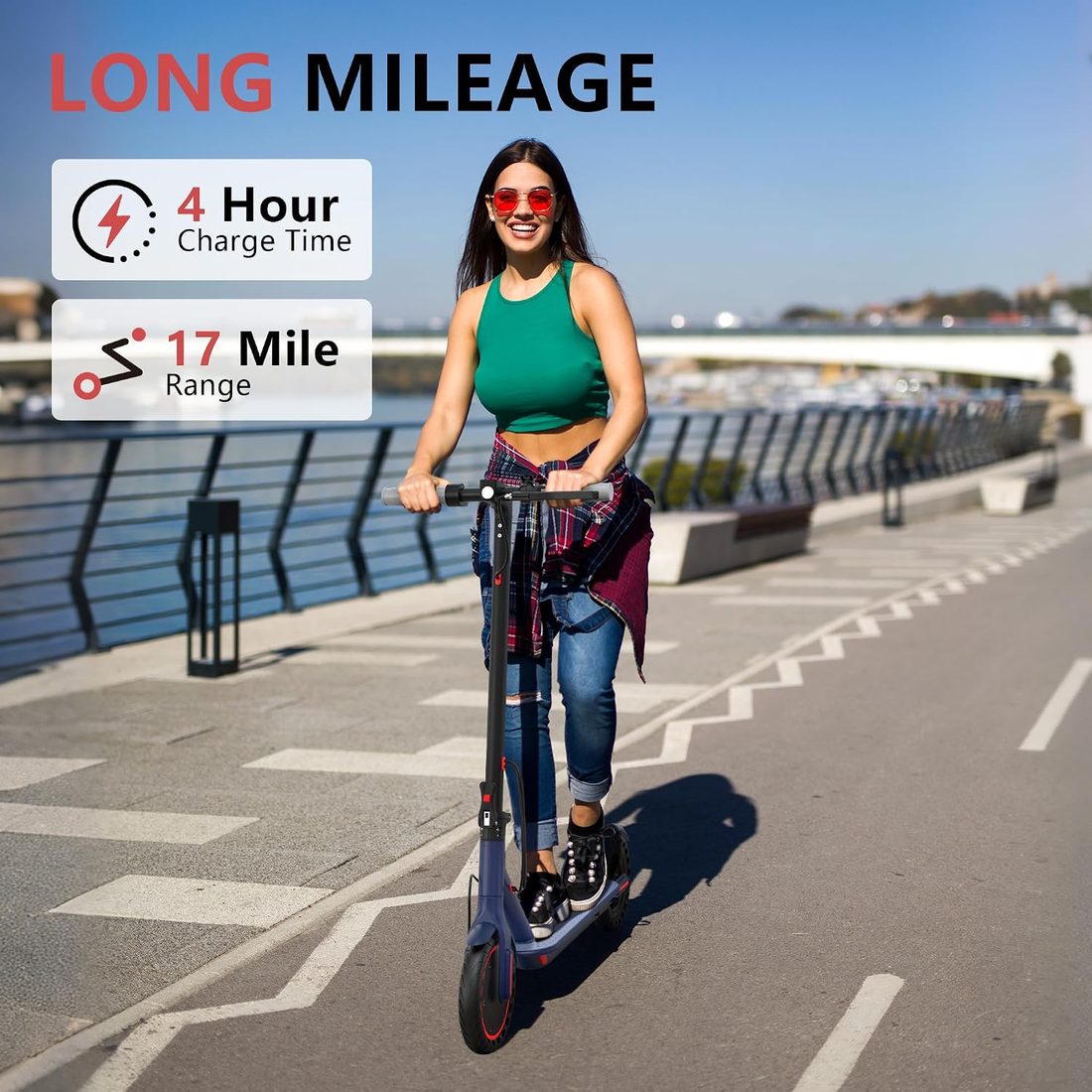 MAXSHOT V1 Electric Scooter — Red/Gray photo 4