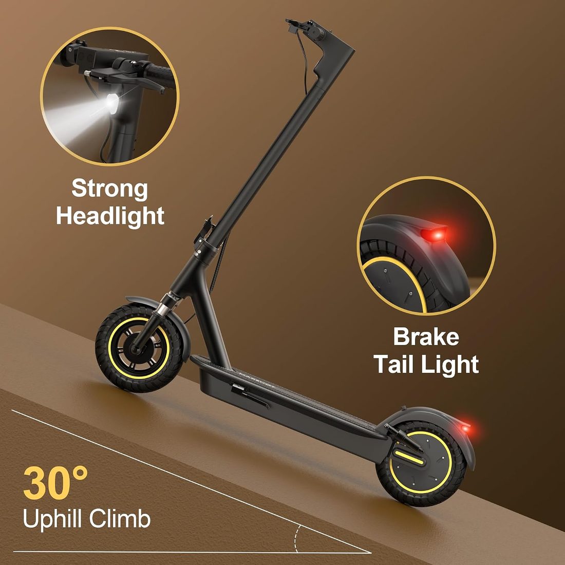 MAXSHOT V1 MAX Electric Scooter — Black/Yellow photo 2
