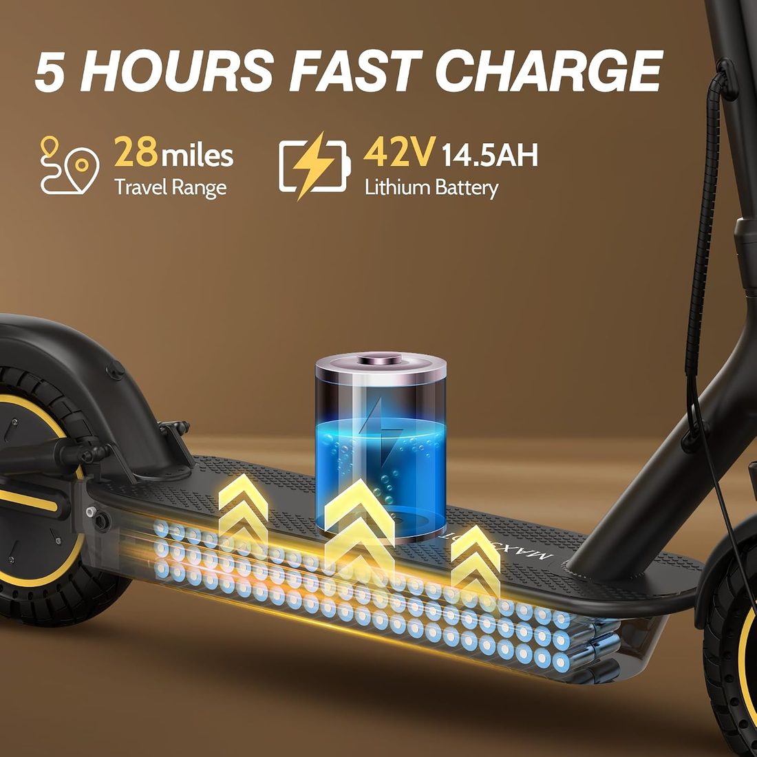 MAXSHOT V1 MAX Electric Scooter — Black/Yellow photo 5