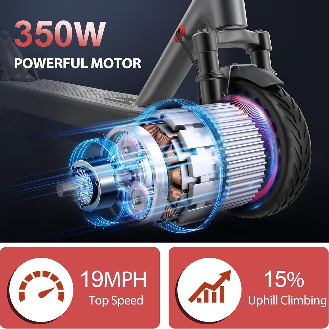 MAXSHOT V1 PRO Electric Scooter — Gray/Red photo 5