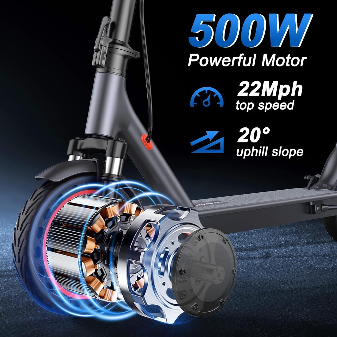 MAXSHOT V1S PRO Electric Scooter — Dark Gray/Red photo 2
