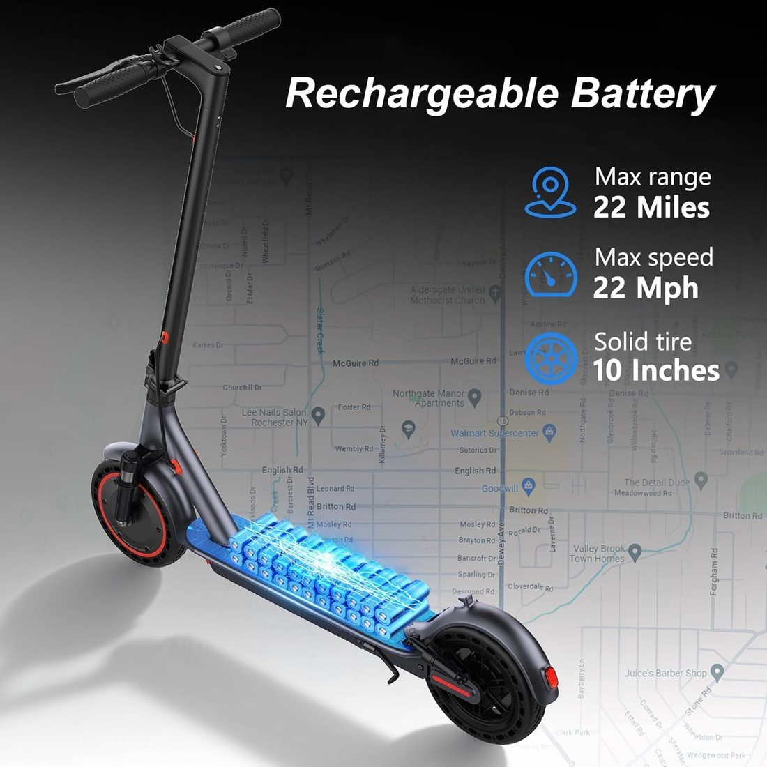 MAXSHOT V1S PRO Electric Scooter — Dark Gray/Red photo 3