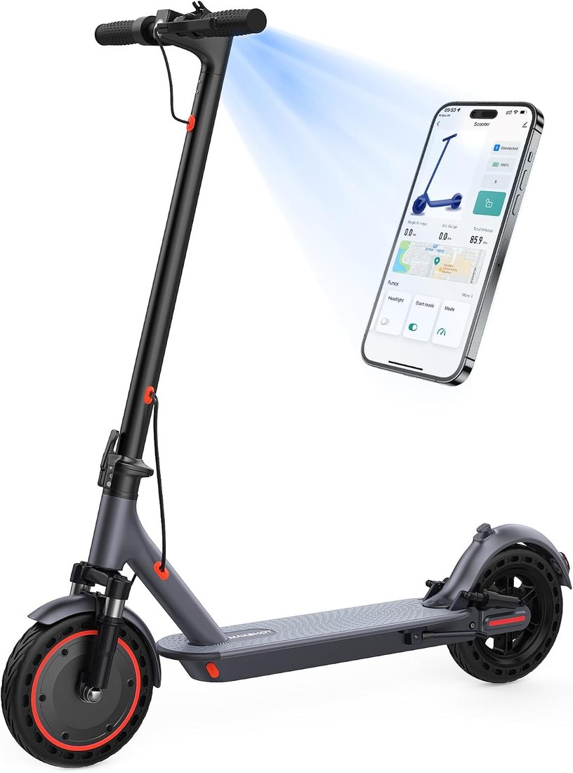 MAXSHOT V1S PRO Electric Scooter — Dark Gray/Red