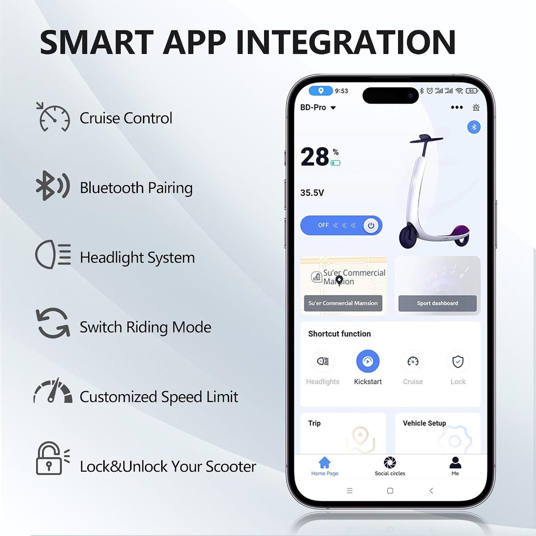MAXSHOT V7 Electric Scooter — 19 mph photo 2