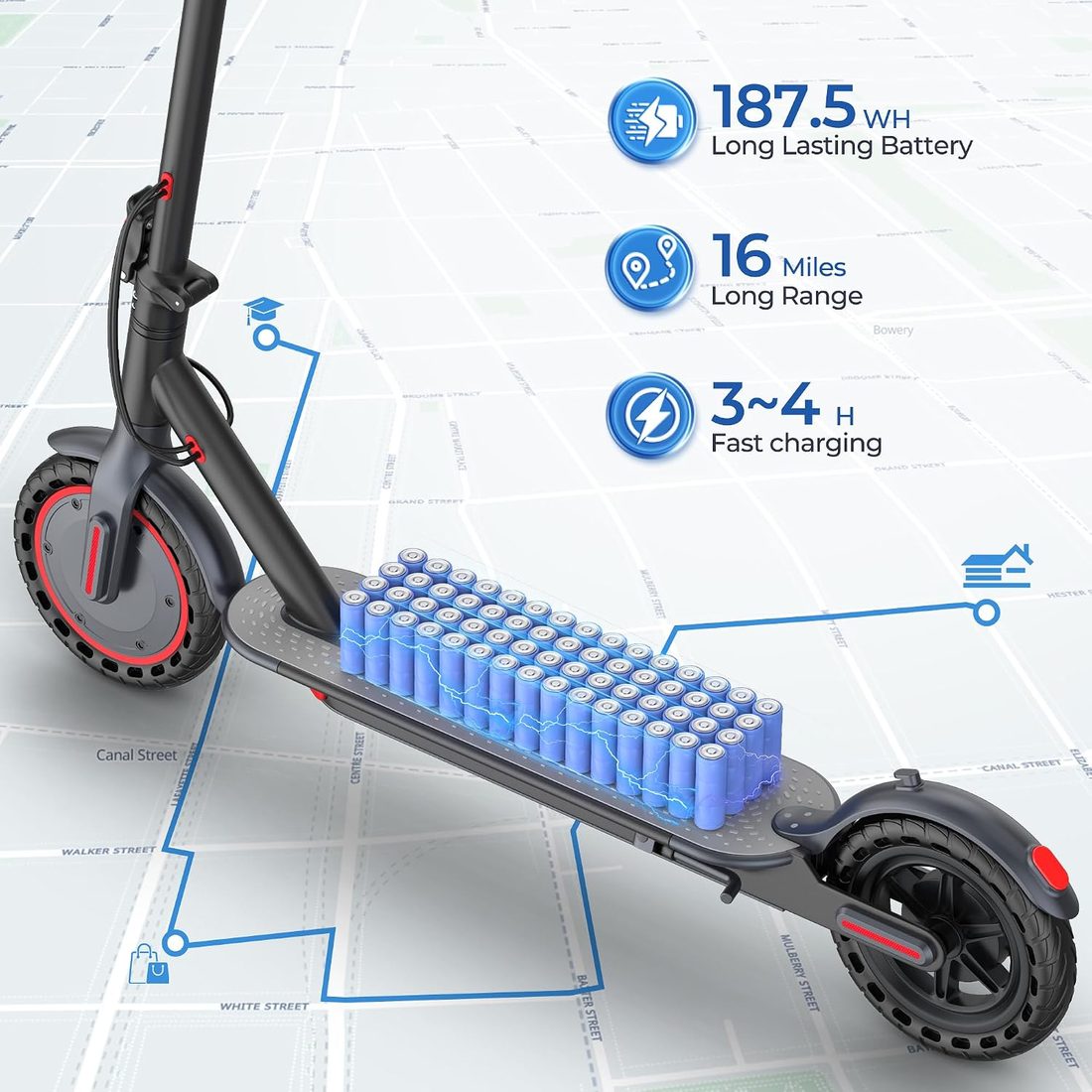 MAXSHOT V7 Electric Scooter — Black/Orange photo 2