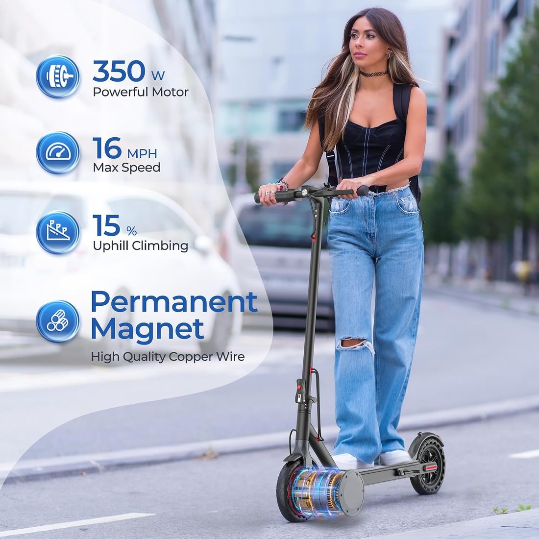 MAXSHOT V7 Electric Scooter — Black/Orange photo 5