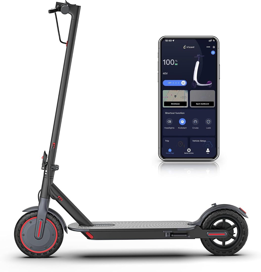 MAXSHOT V7 Electric Scooter — Black/Orange